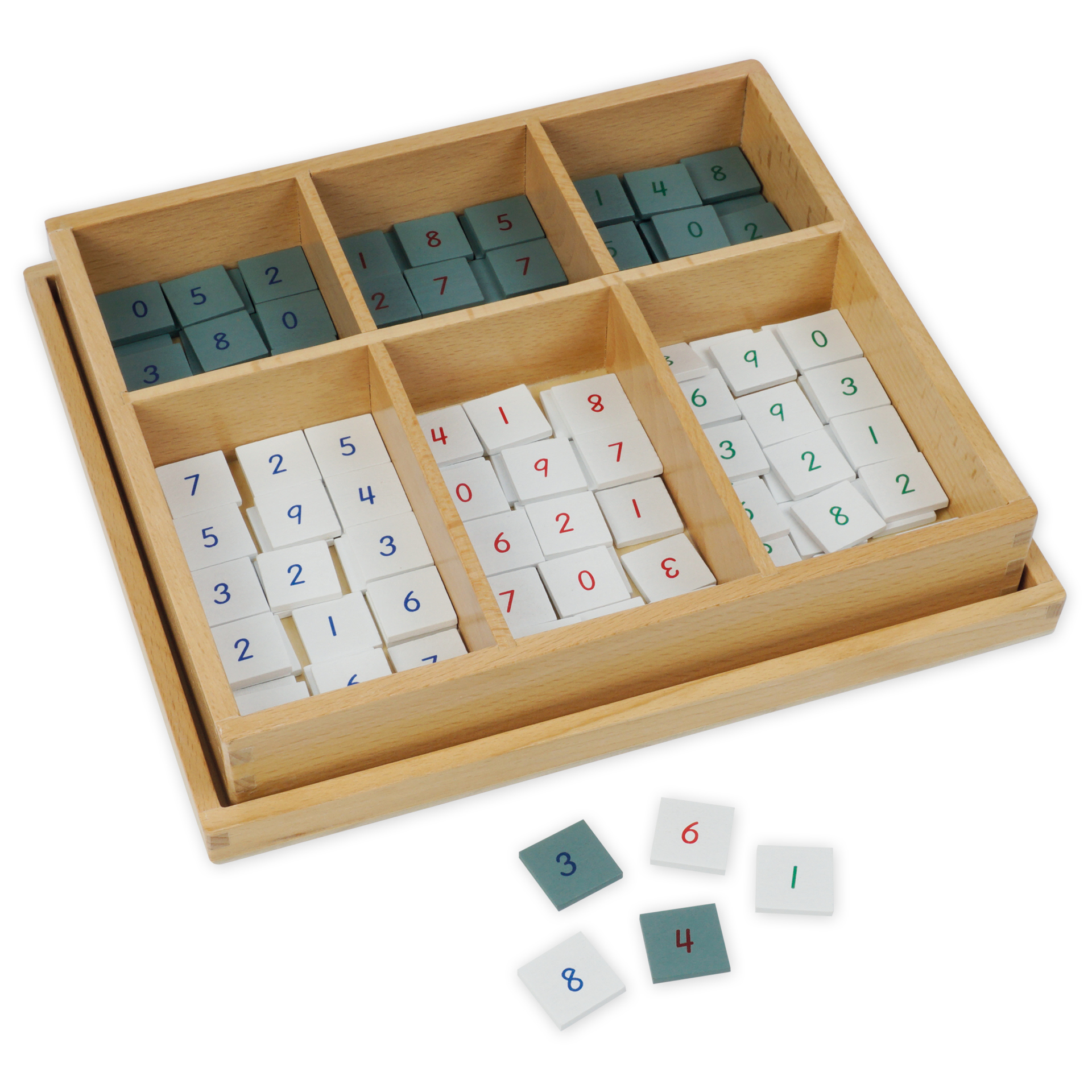 TimeTEX grijze en witte fiches voor groot vermenigvuldigbord "Montessori Premium"
