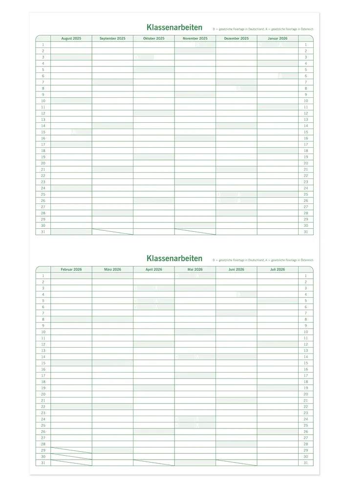 s+w Unterrichts-Planer A4++ 26/27 - 10 Stunden