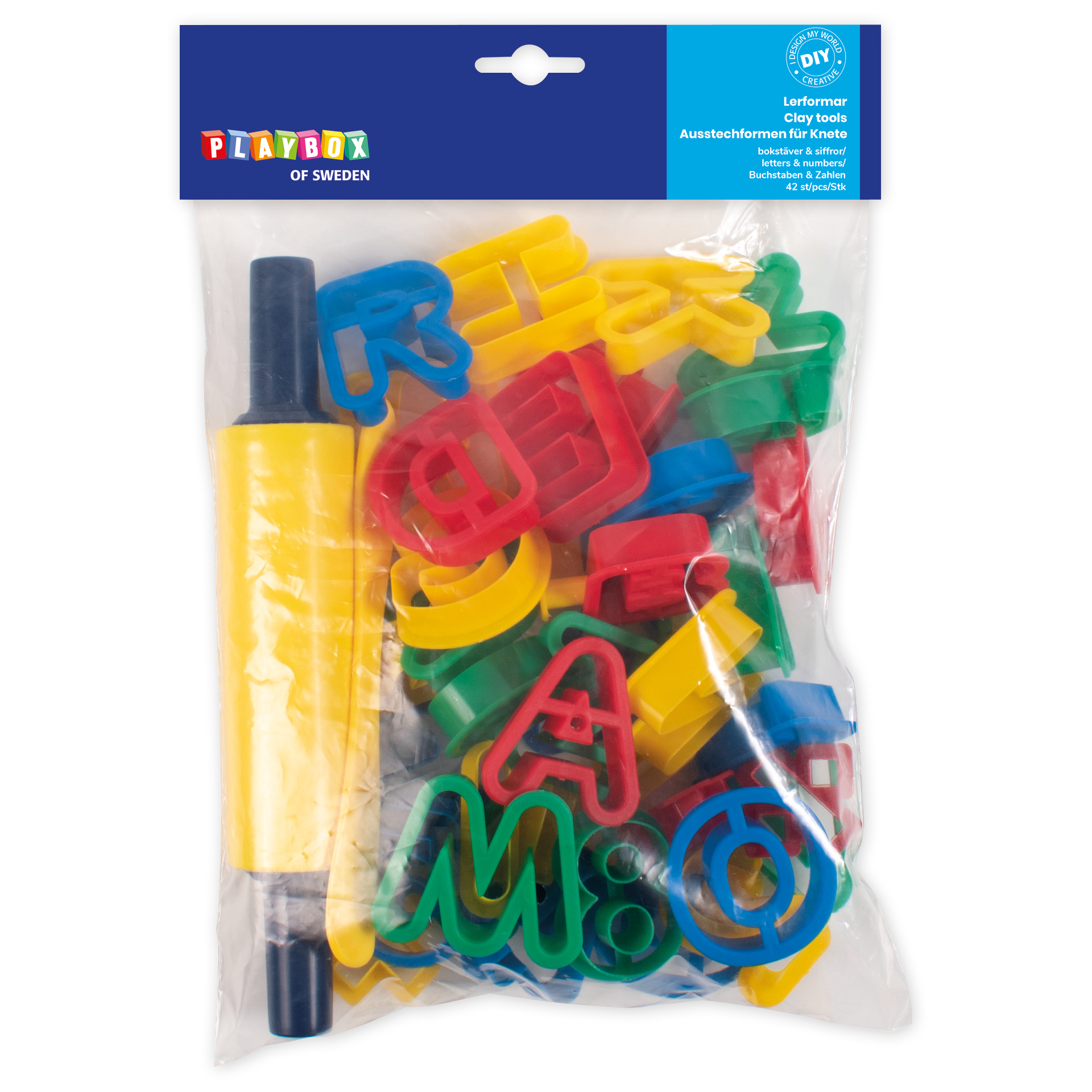 Hagemann Ausstechformen für Knete, Buchstaben und Zahlen, 43-tlg.