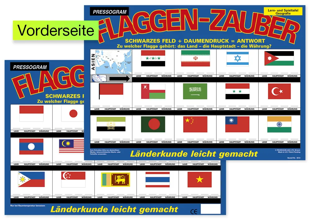 TimeTEX Zaubertafel "Flaggen-Zauber" Asien