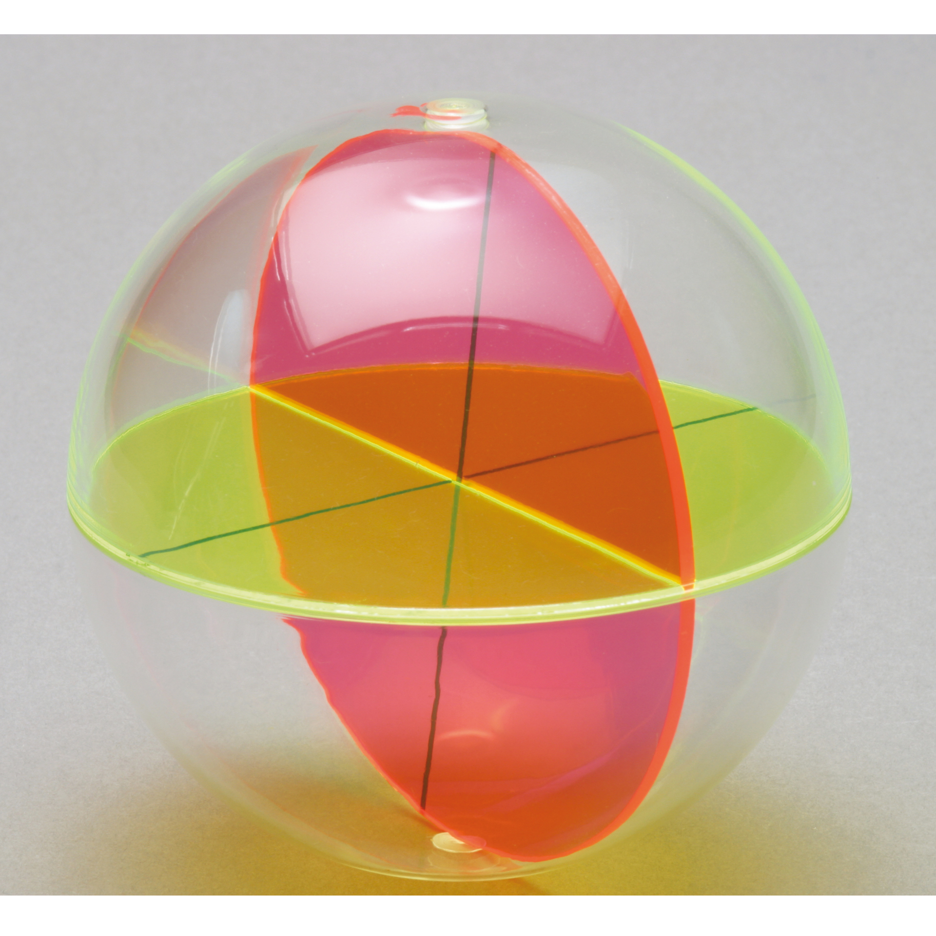 Kugel mit Horizontal- und Vertikalschnitt