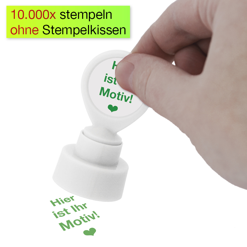 Individual-Siebdruck-Stempel, rund, 25 mm ø, grün