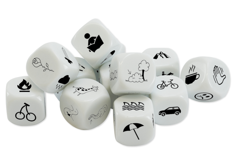 Würfel-Set Geschichten "Fantasie", 12-tlg., 20 mm in Box