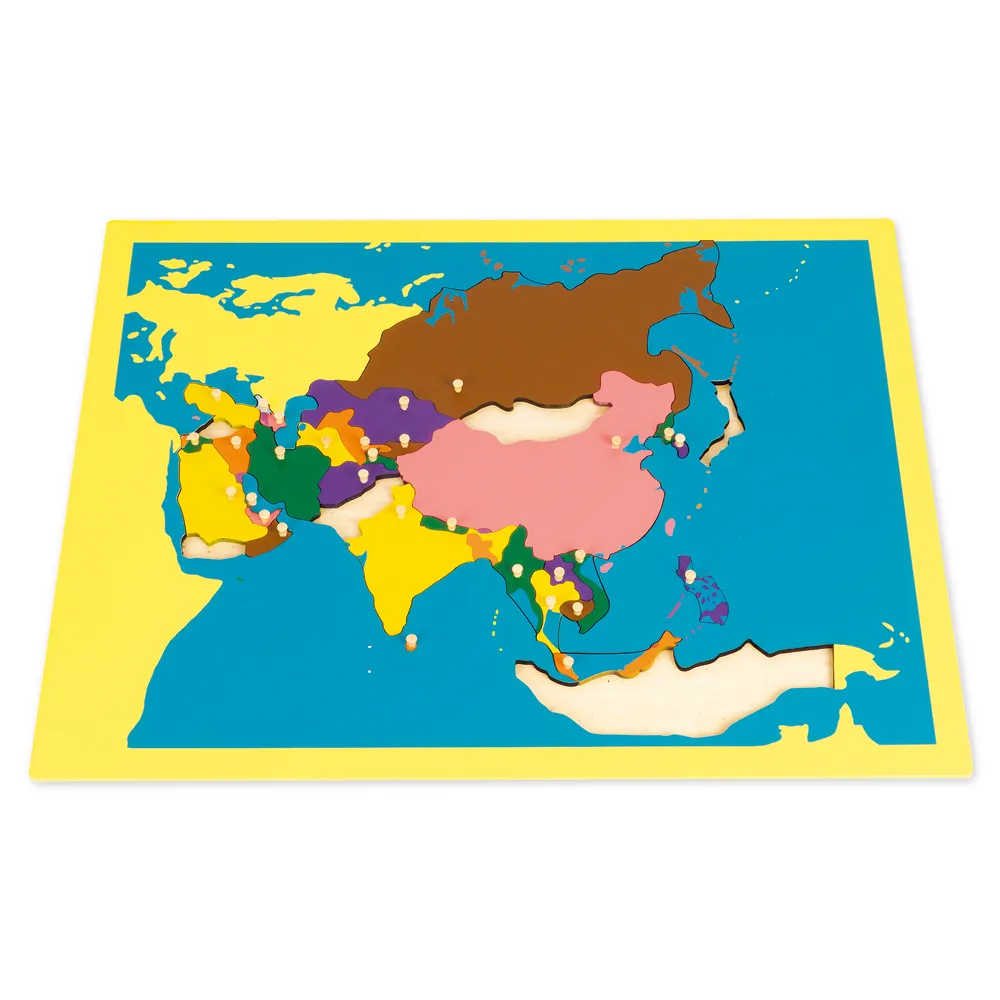 TimeTEX pusselkarta Asien "Montessori Premium"