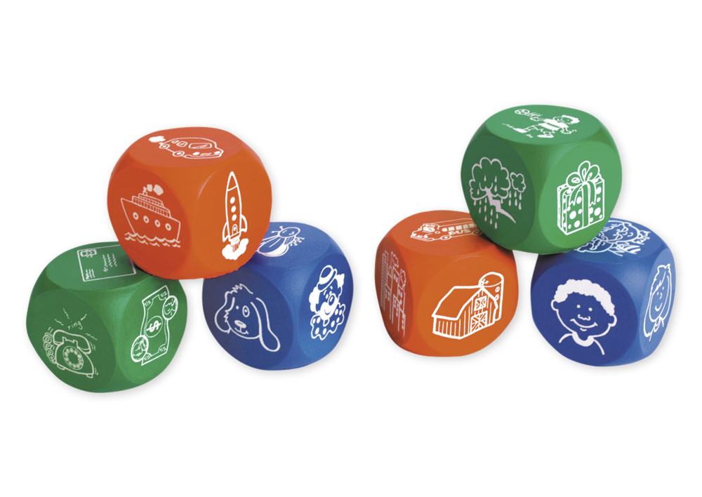 Skumkuber set om 6 delar "Bilder", 4 cm