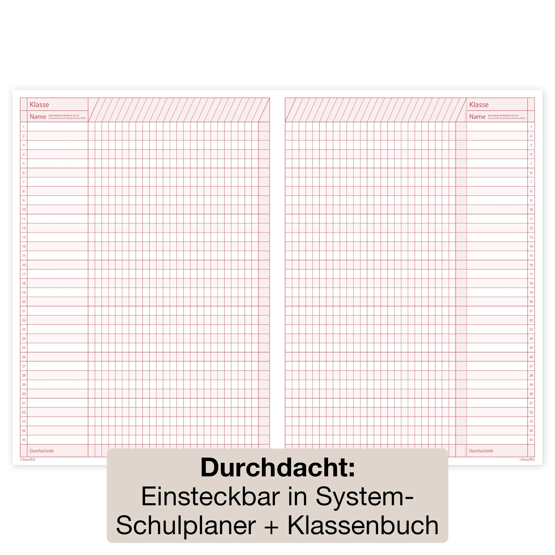 TimeTEX Schul-Notenheft A5
