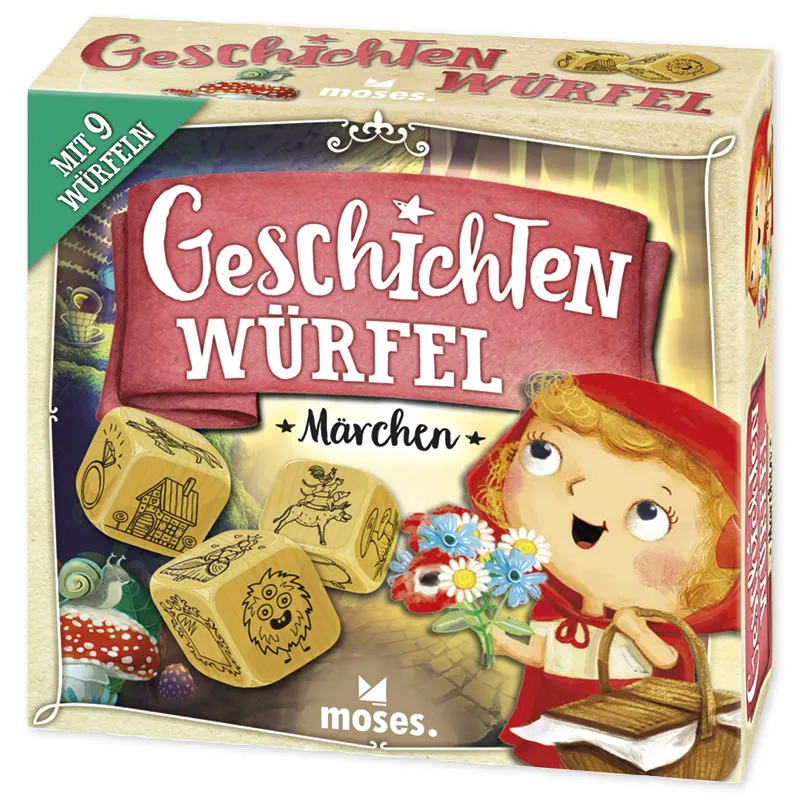 Set Würfel "Geschichten - Märchen", 9-tlg., 25 mm