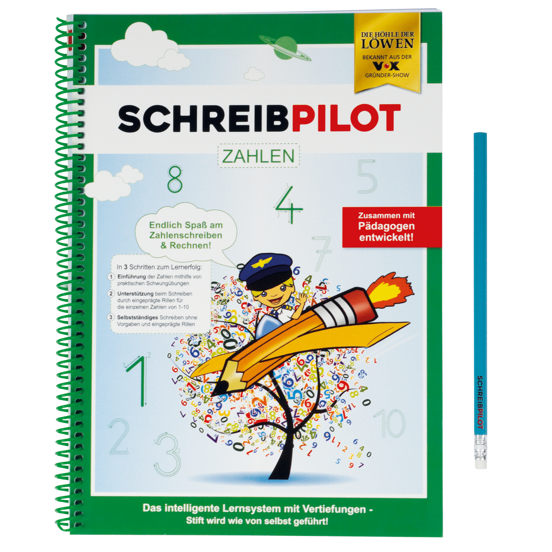 TimeTEX Schreiblern-Heft "Schreibpilot Zahlen", 58 Seiten