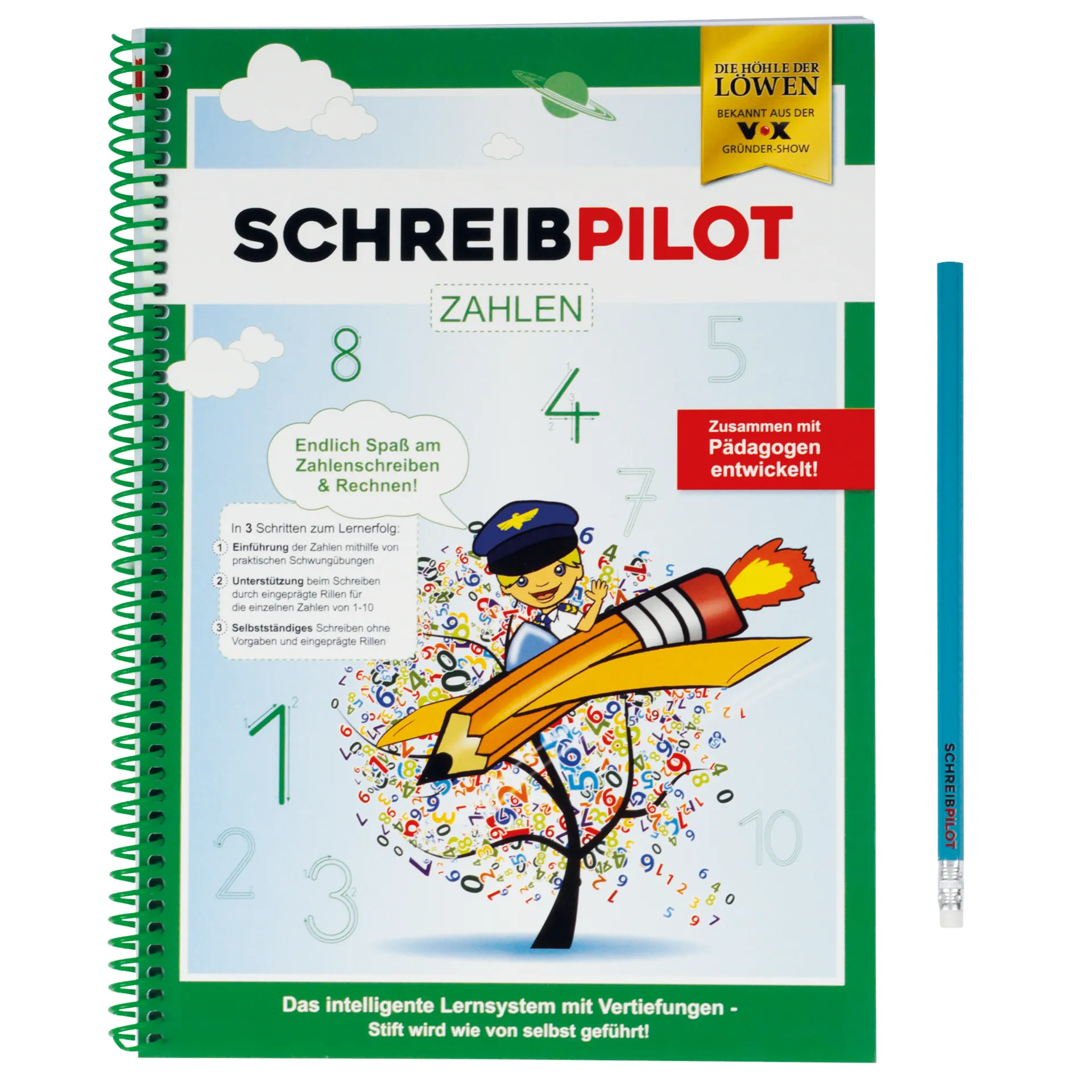 Schreiblern-Heft "Schreibpilot Zahlen", 58 Seiten