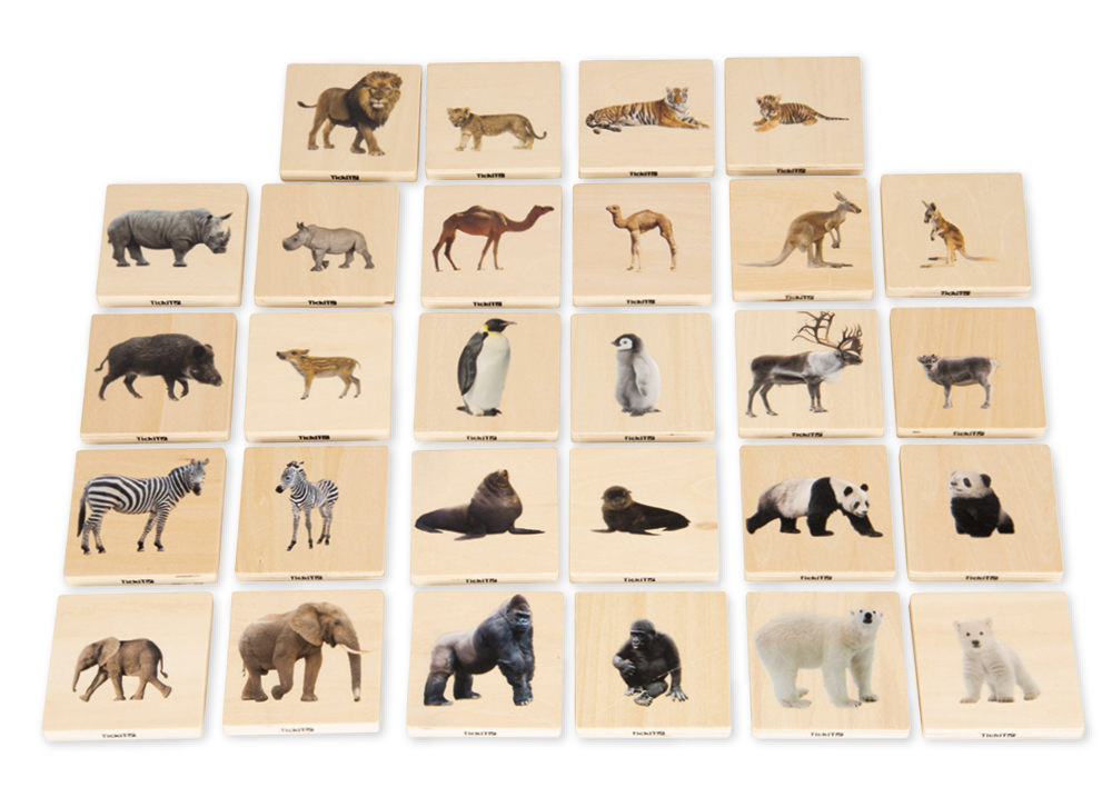 Hagemann Mutter und Kind Memospiel "Wilde Tiere", 28-tlg.