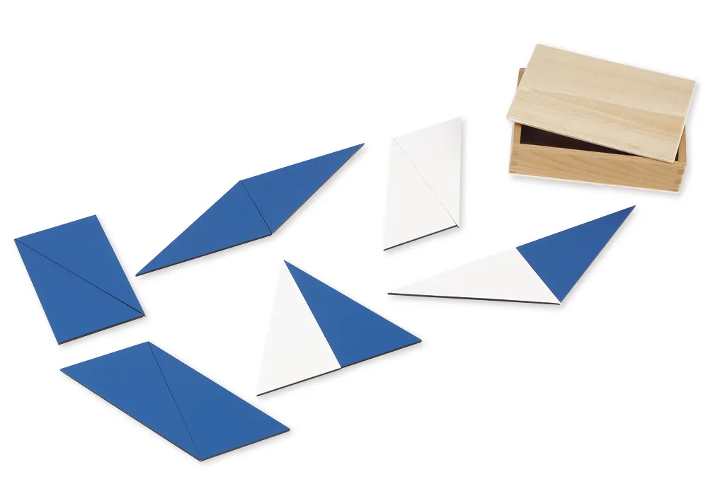 TimeTEX Tolv blå trekanter "Montessori Premium"