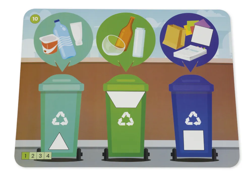 Legespiel Geometrie "Recycling & Umweltschutz", 110-tlg.