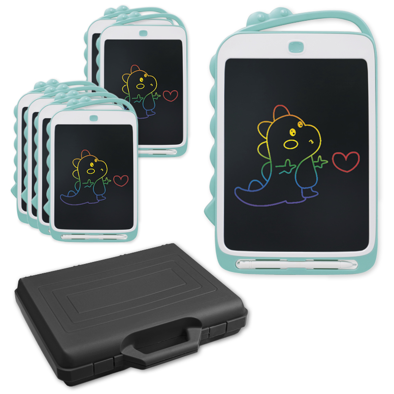 TimeTEX Klassensatz Digitale Schiefertafel SDF "A4-S Dino", 6-tlg., im Koffer