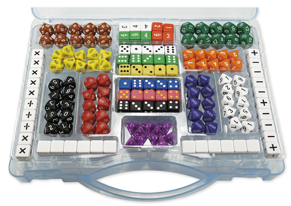 Dobbelstenenset, 162 stuks, in koffer