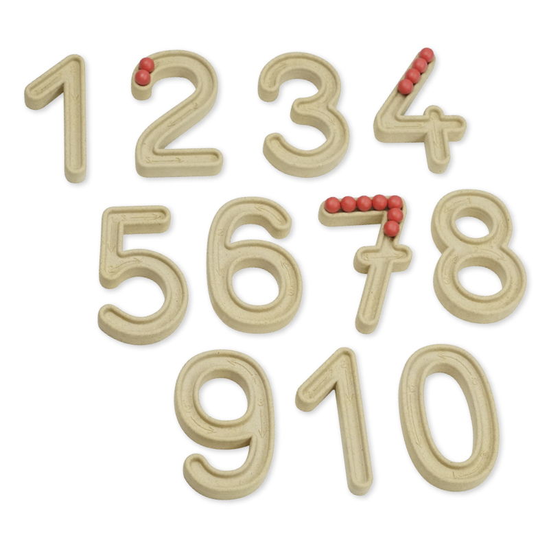 TimeTEX Ziffernsatz 1-10, 7 cm, mit Nut und Kugeln