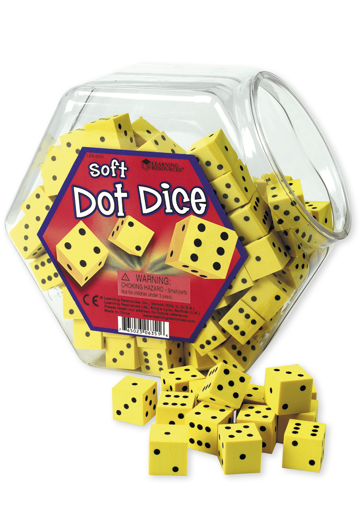 Flüster-Spielwürfel Satz, 200-tlg., 17 mm, mit Augen