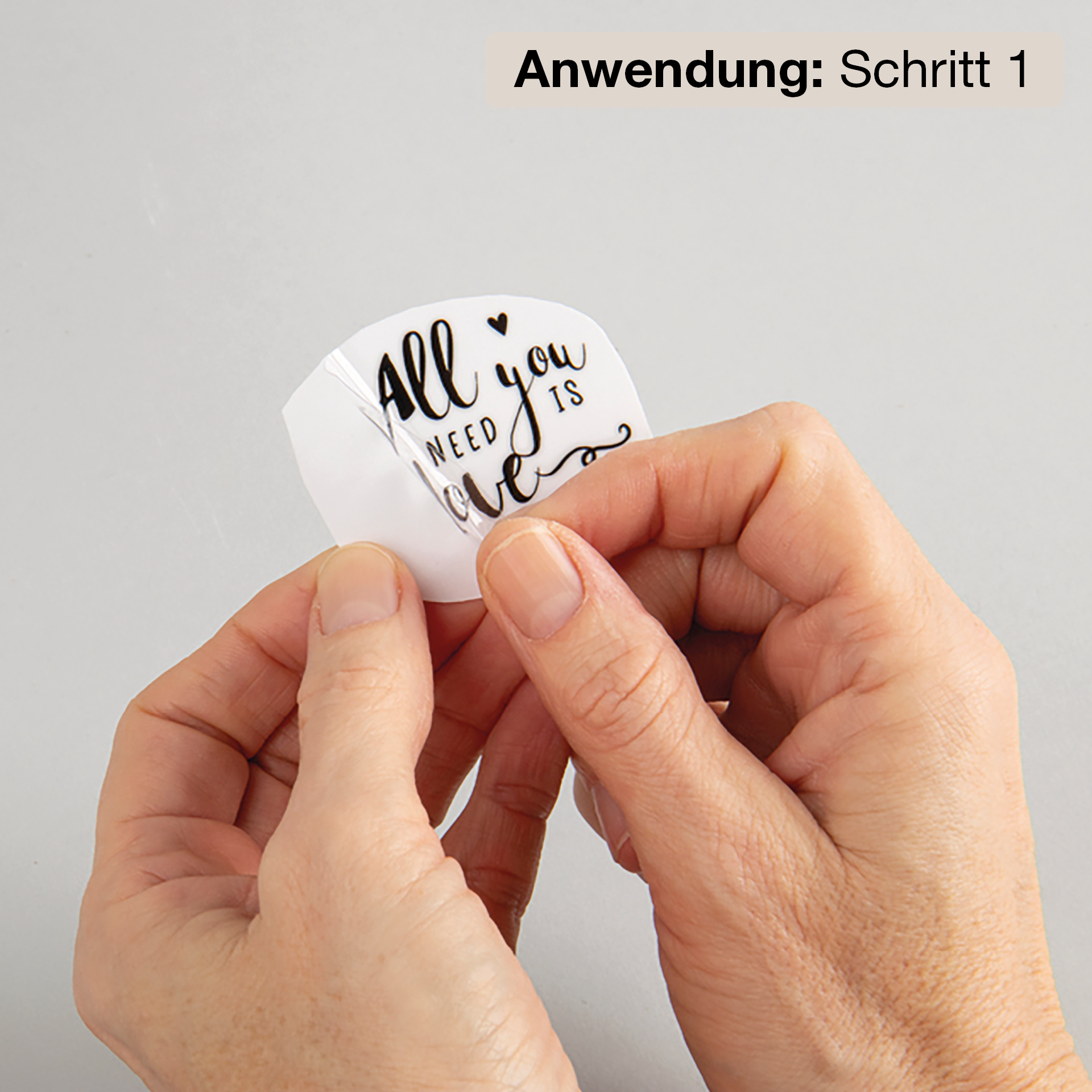 Transfer-Aufkleber "Words”, mit 3D-Effekt