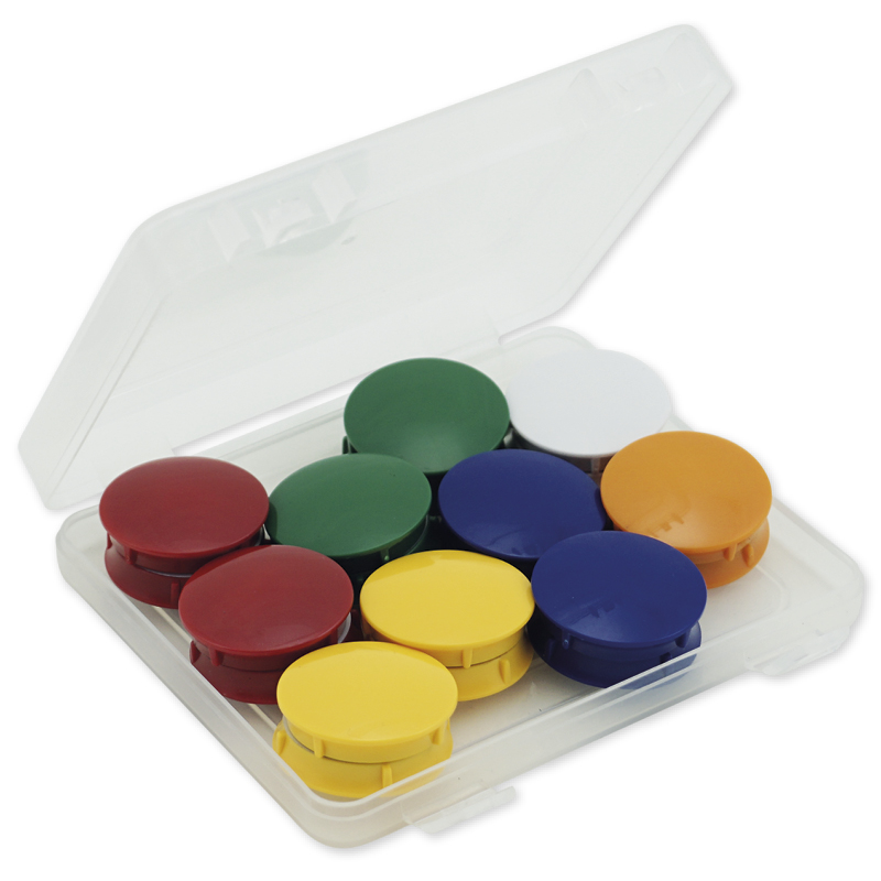 TimeTEX Set Haft-Magnete 38 mm ø in Box, 20-tlg.