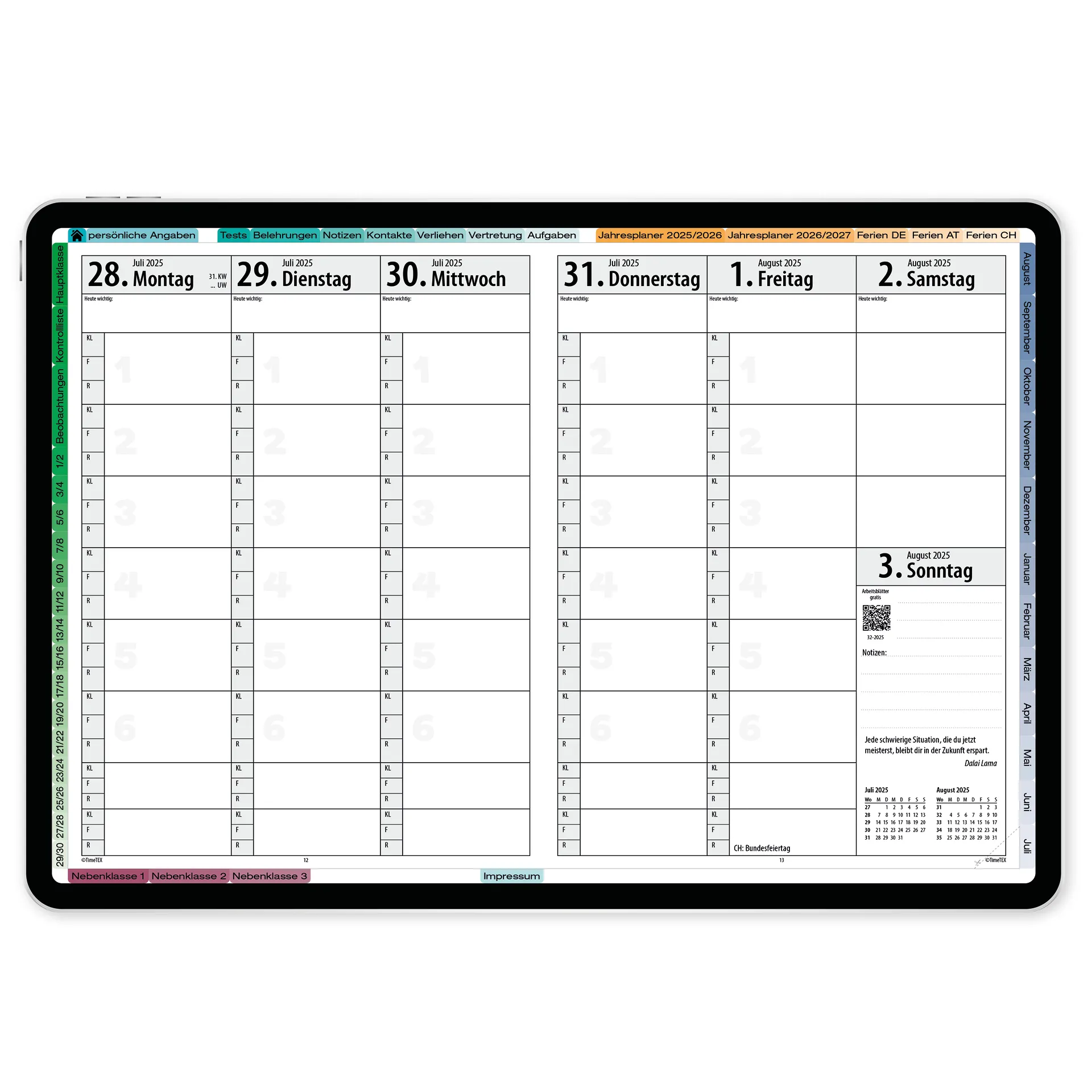 TimeTEX Digitaler Grundschul-Planer DigiPlan 2026/2027