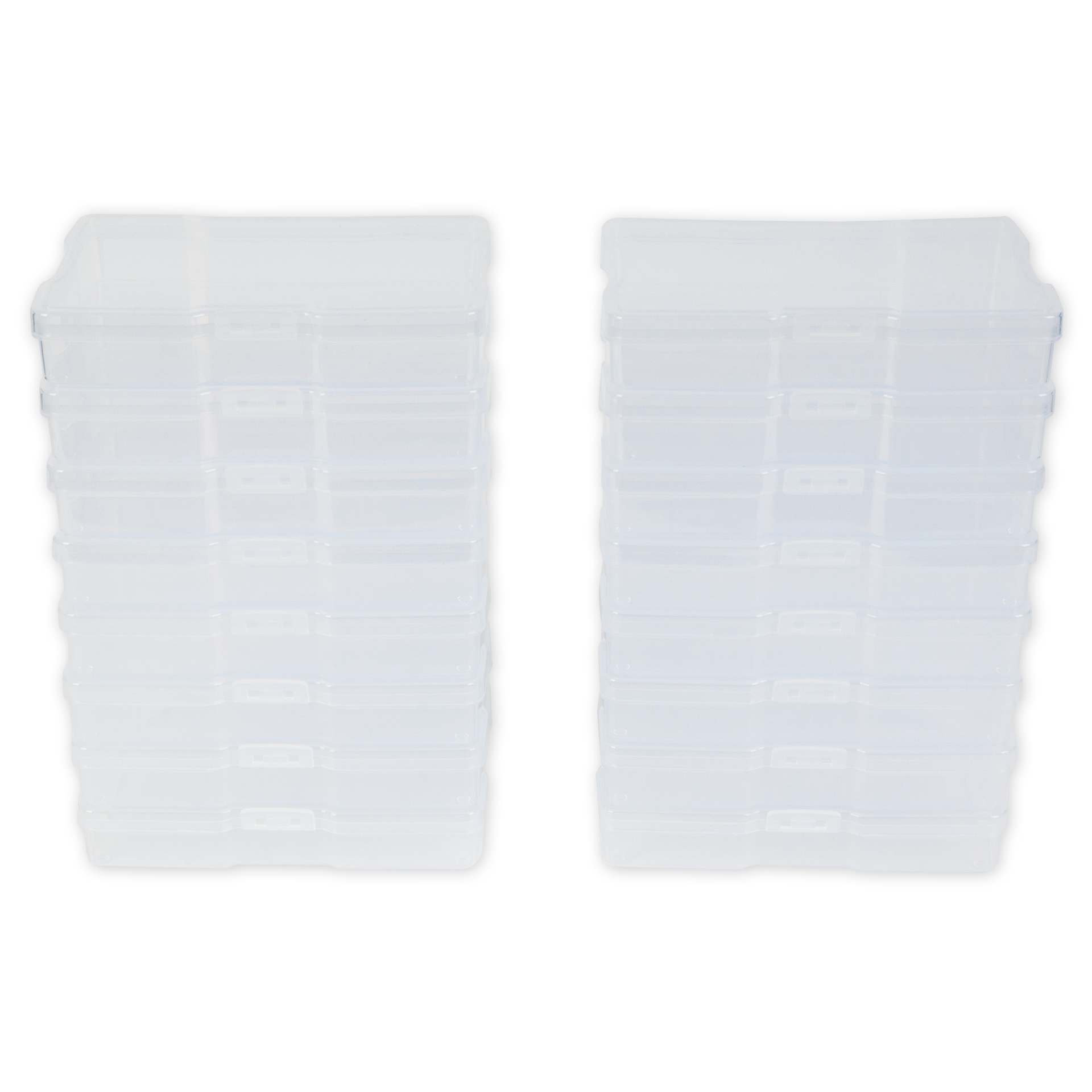 TimeTEX Klappdeckel-Boxen im Koffer, transparent, 17-tlg.