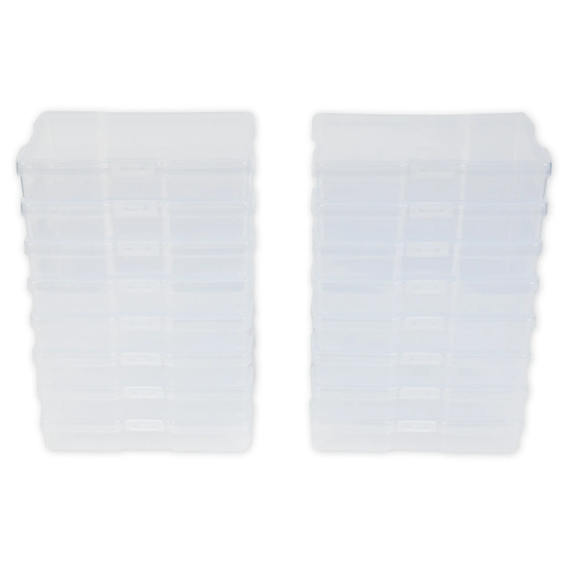 TimeTEX Klappdeckel-Boxen im Koffer, transparent, 17-tlg.