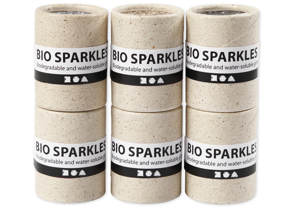 Bio-Glitter, 6 Farben, je 10 g Bio-Glitter, 6 Farben, je 10 g
