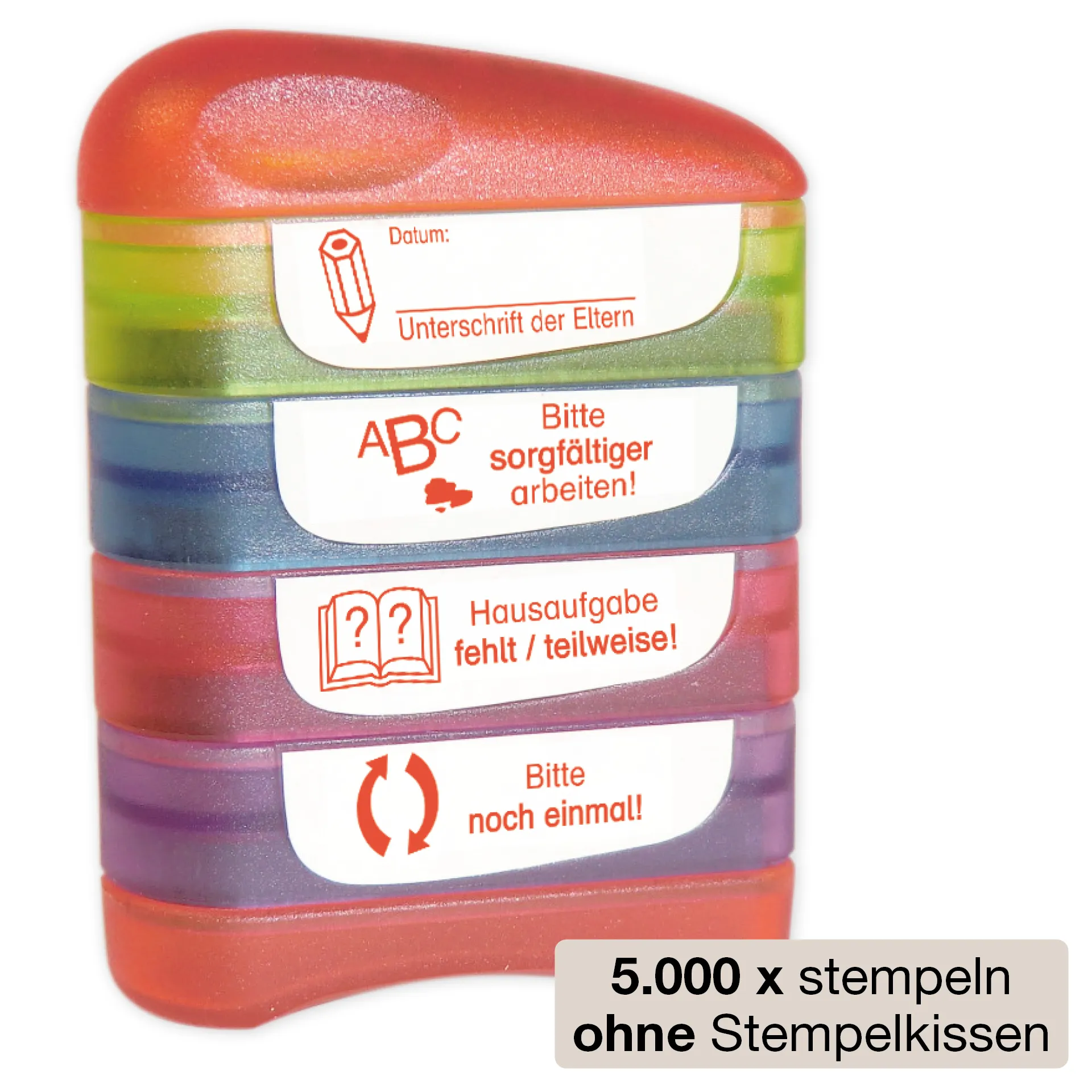 Siebdruck-Stempel "Perpetuum", 4 in 1, "Unterschrift"