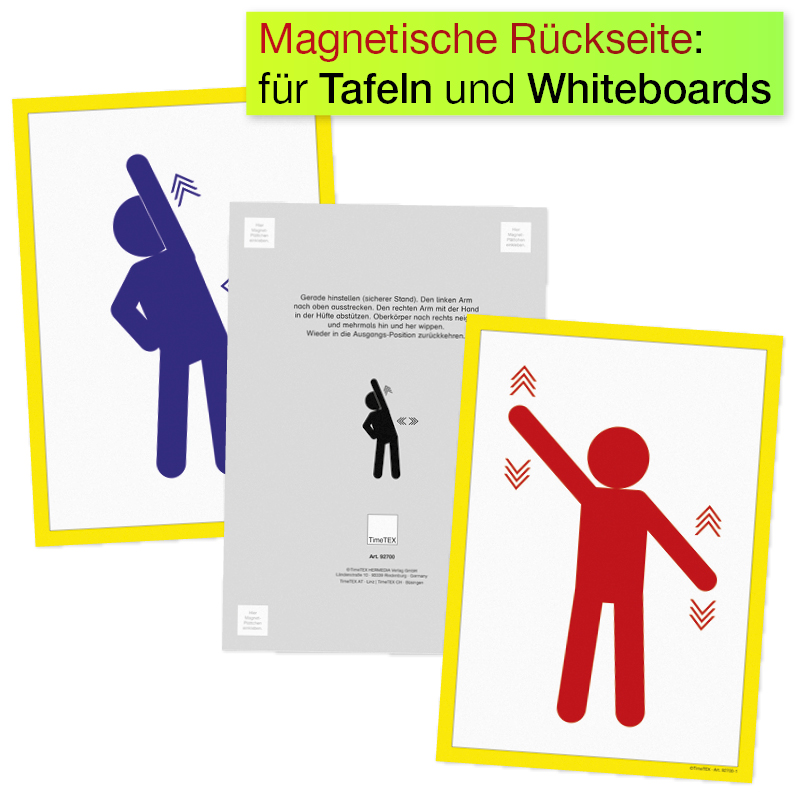 Aktivitäten-Karten XL A4 "Bewegtes Lernen", magnetisch in Box, 26-tlg.