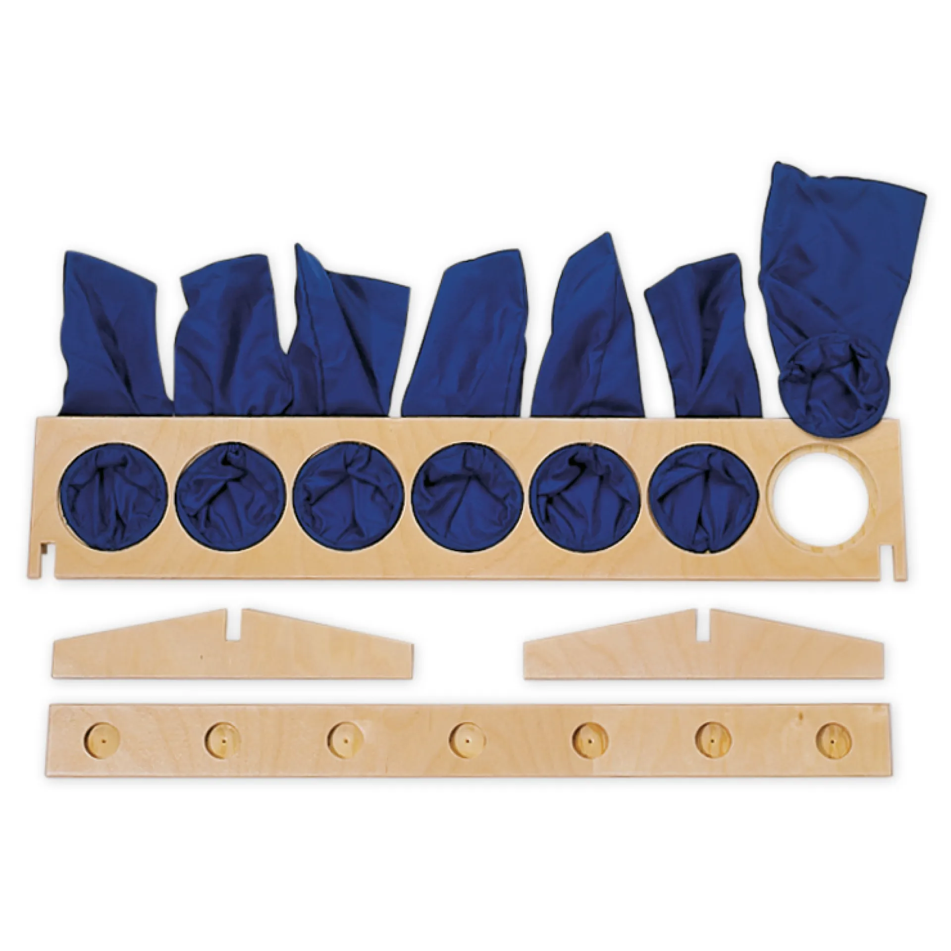 Voelzakjes-plank, 9-delig