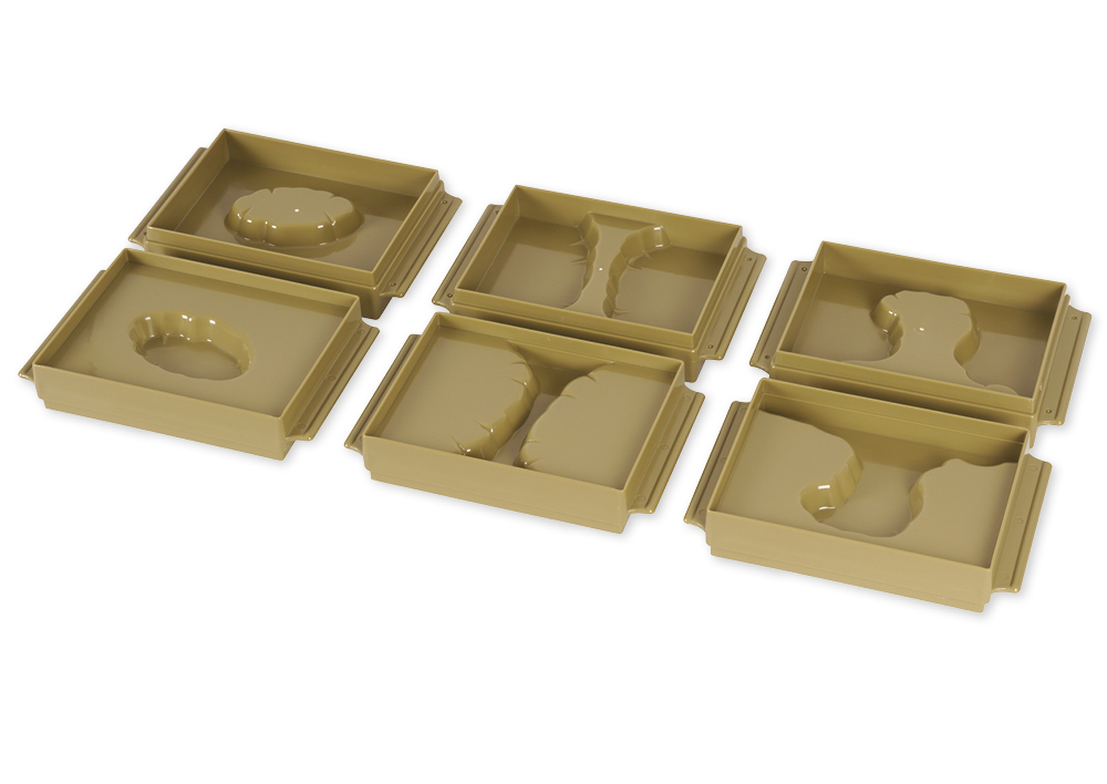 TimeTEX - Tăvițe cu forme de pământ și apă, 10 bucăți "Montessori Premium" TimeTEX - Tăvițe cu forme de pământ și apă, 10 bucăți "Montessori Premium"