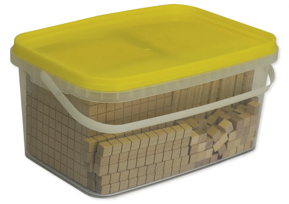 Dienes-Sortiment 121-tlg, aus Holz, Zahlenraum 1.000, in Stapel-Box