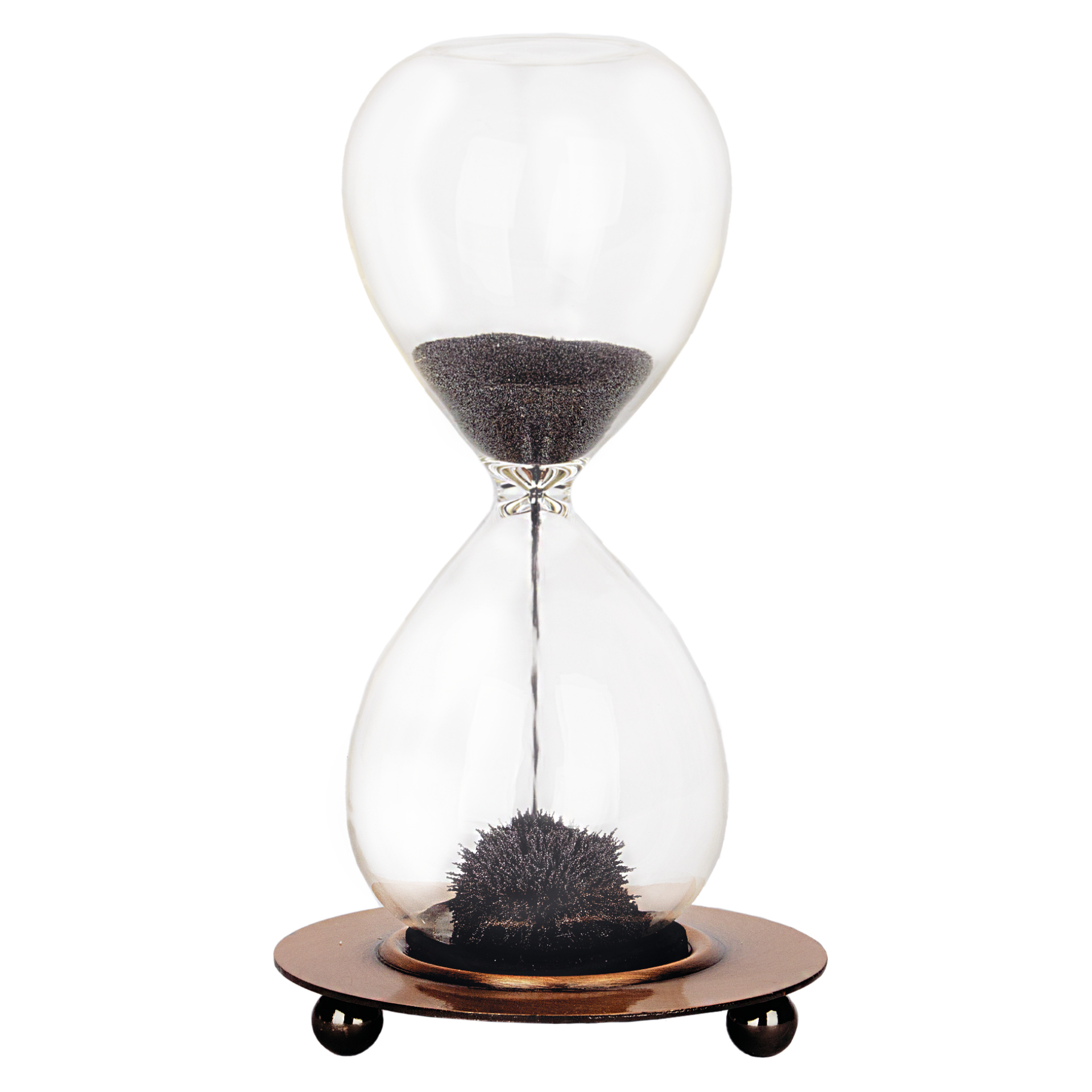 Magnetisk timeglas, 14 cm højt, 5,5 cm i diameter