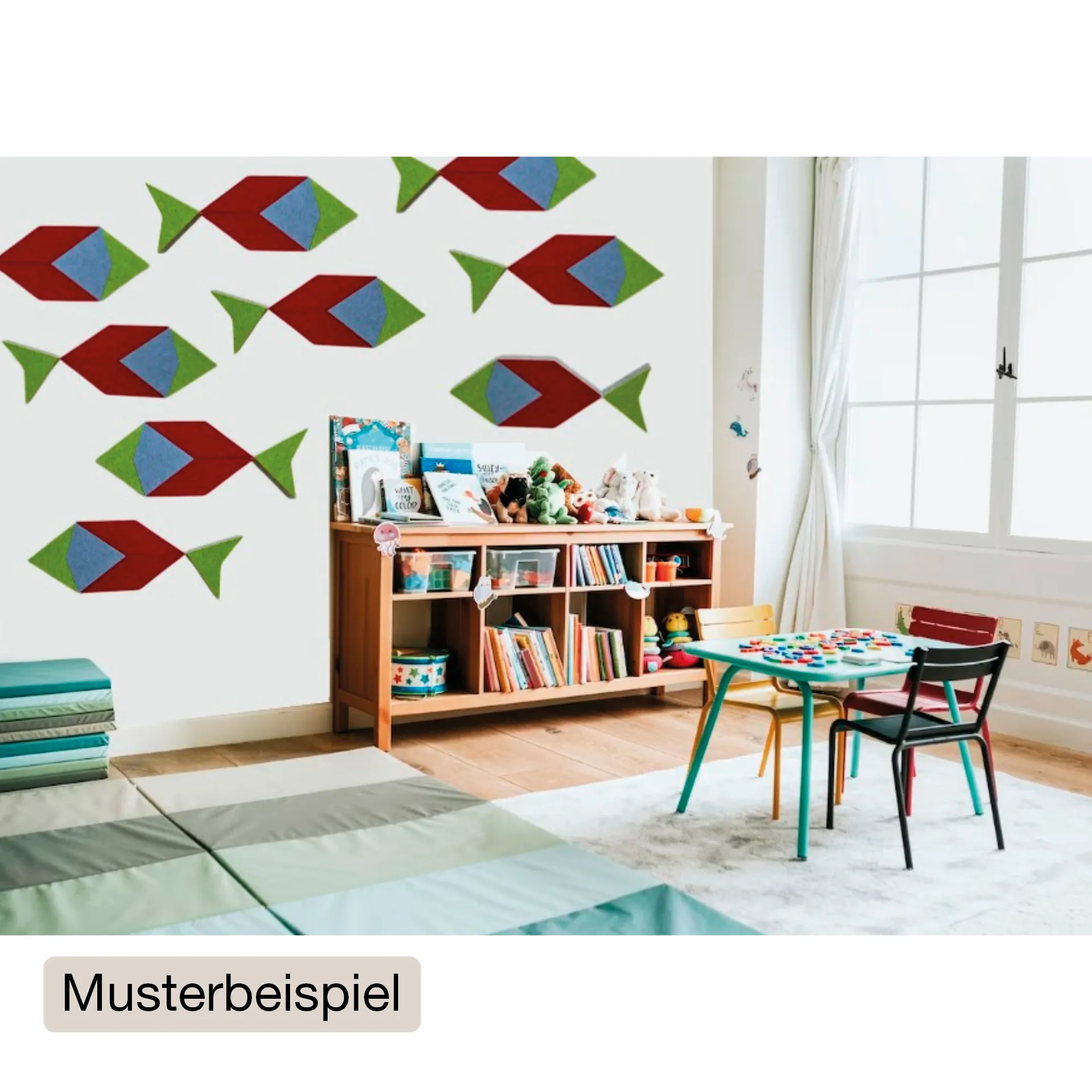 Schallabsorber Silentstar "4 Fische", 72x25 cm, 20-tlg.