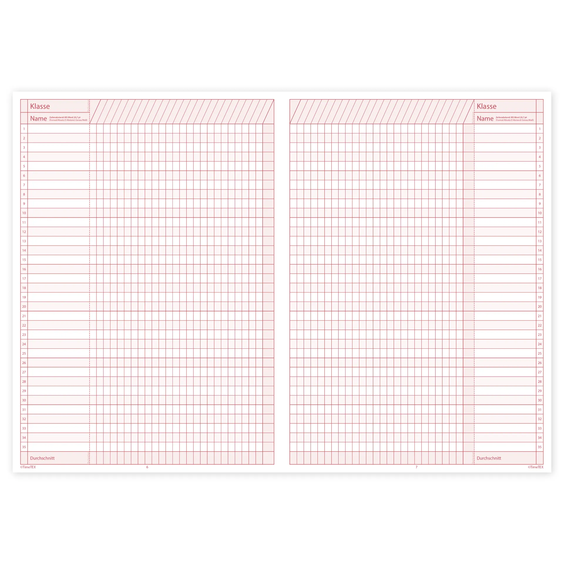 TimeTEX Klassen-/Kursheft A4, 64 Seiten