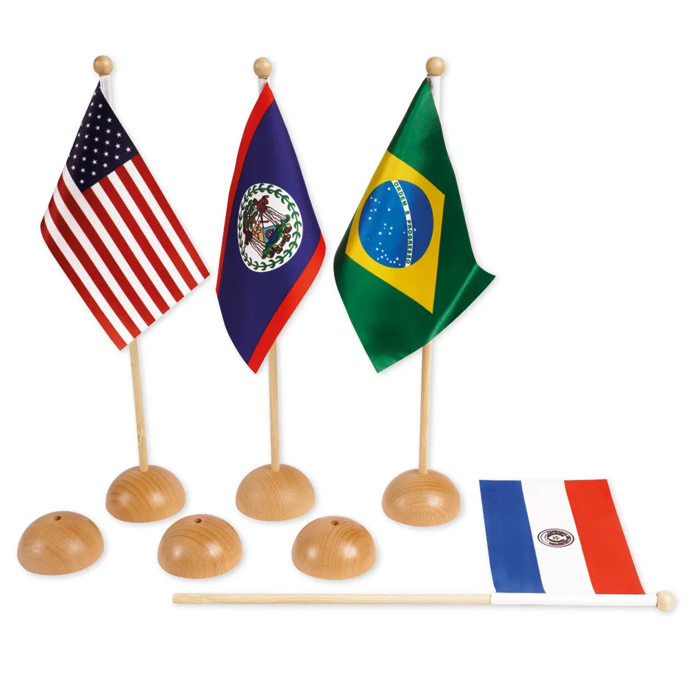 TimeTEX flagstand Nord- og Sydamerika "Montessori Premium"