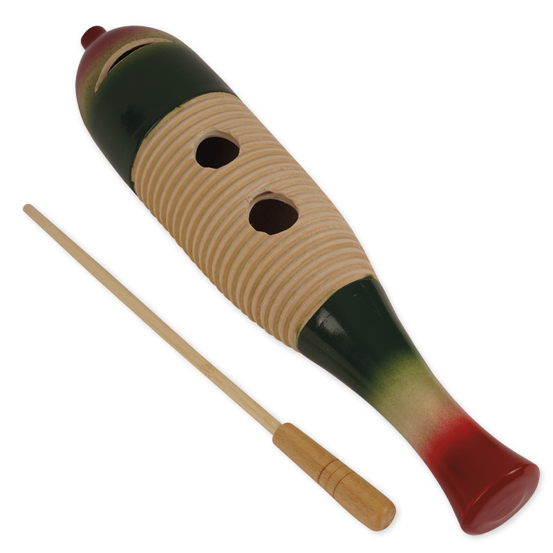 TimeTEX Guiro farbig, aus Holz, 30 cm