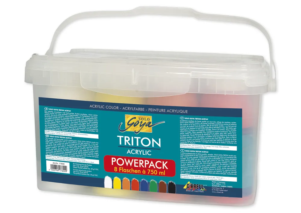 Set SOLO GOYA Triton Acryl-Farben, 8 x 750 ml