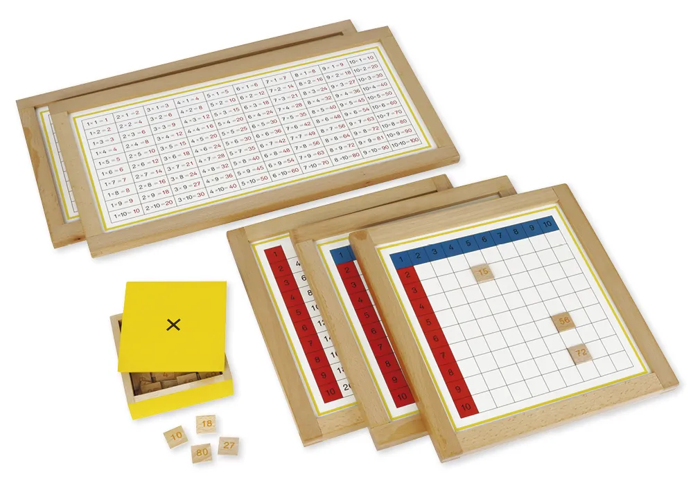 TimeTEX Multiplikationstabellen im Holzrahmen "Montessori Premium"