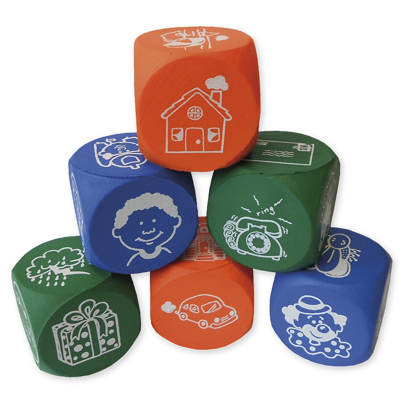 Skumkuber set om 6 delar "Bilder", 4 cm