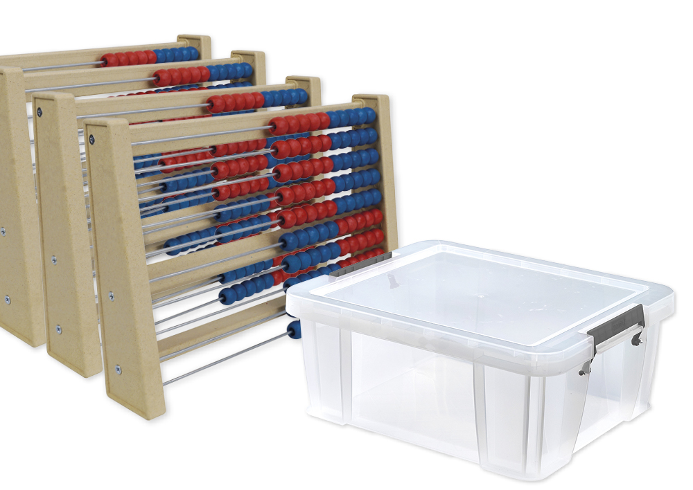 TimeTEX Klassensatz Rechenrahmen für 100-er Zahlenraum, 11-tlg., in Box