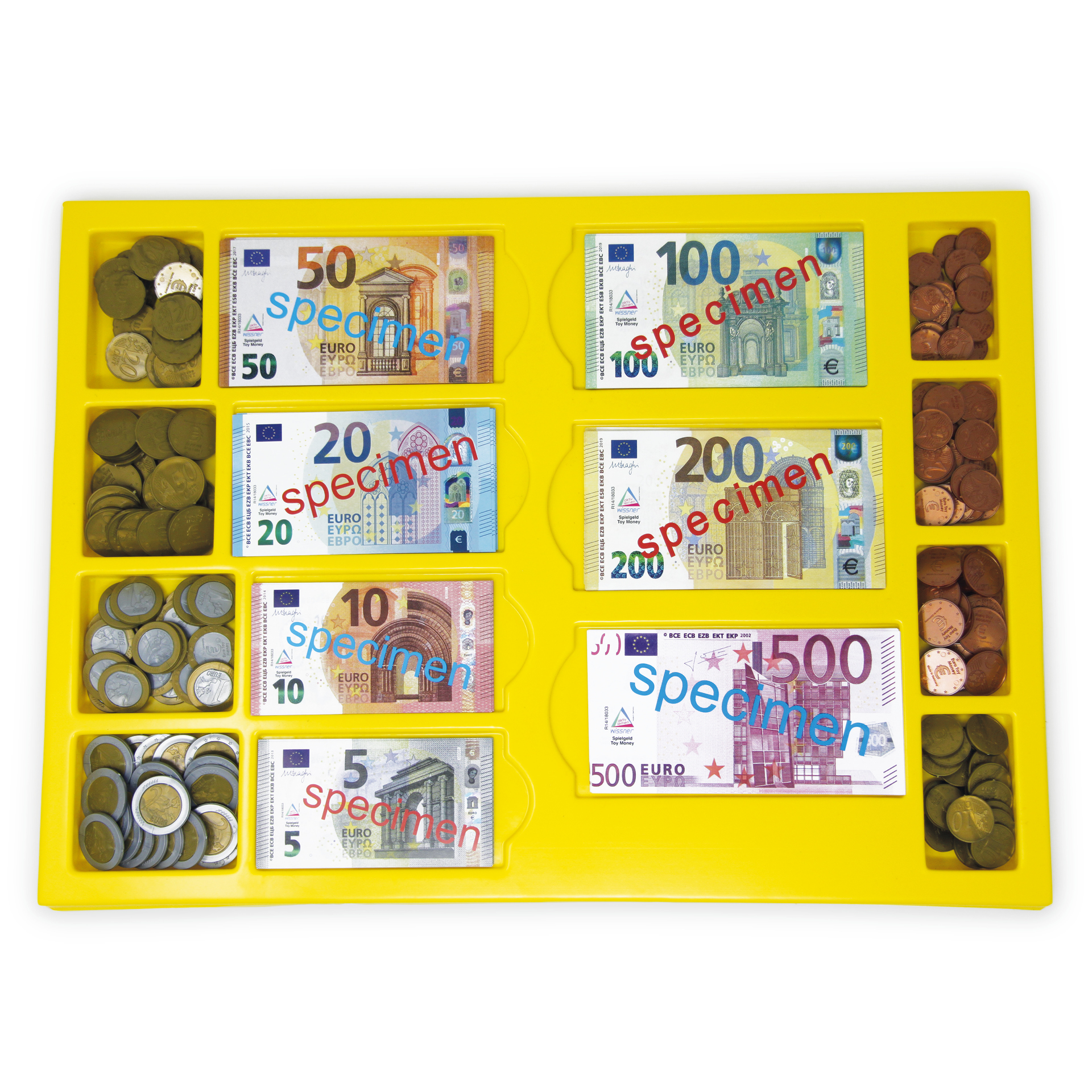 Set Euro-Rechengeld in Kassette, 290-tlg. Set Euro-Rechengeld in Kassette, 290-tlg.