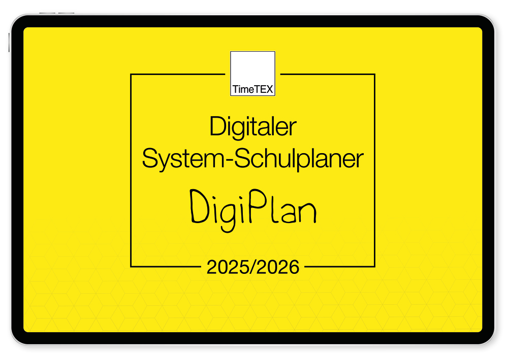 TimeTEX Digitaler System-Schulplaner DigiPlan, gelb, 2025/2026