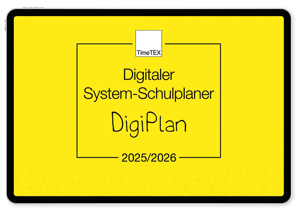 TimeTEX Digitaler System-Schulplaner DigiPlan, gelb, 2025/2026