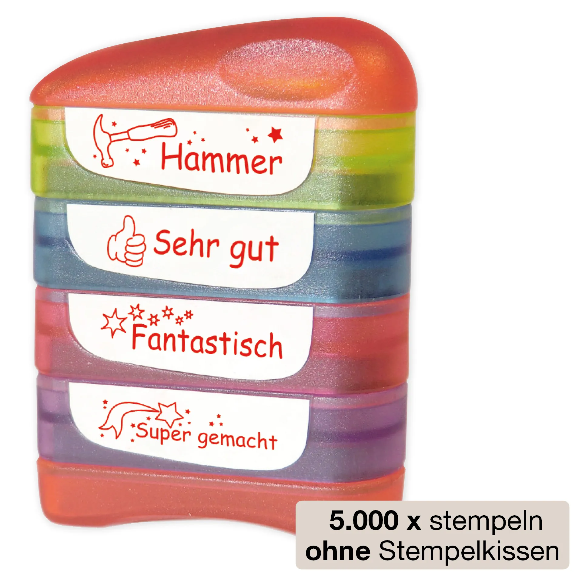 Siebdruck-Stempel "Perpetuum", 4 in 1, "Hammer"