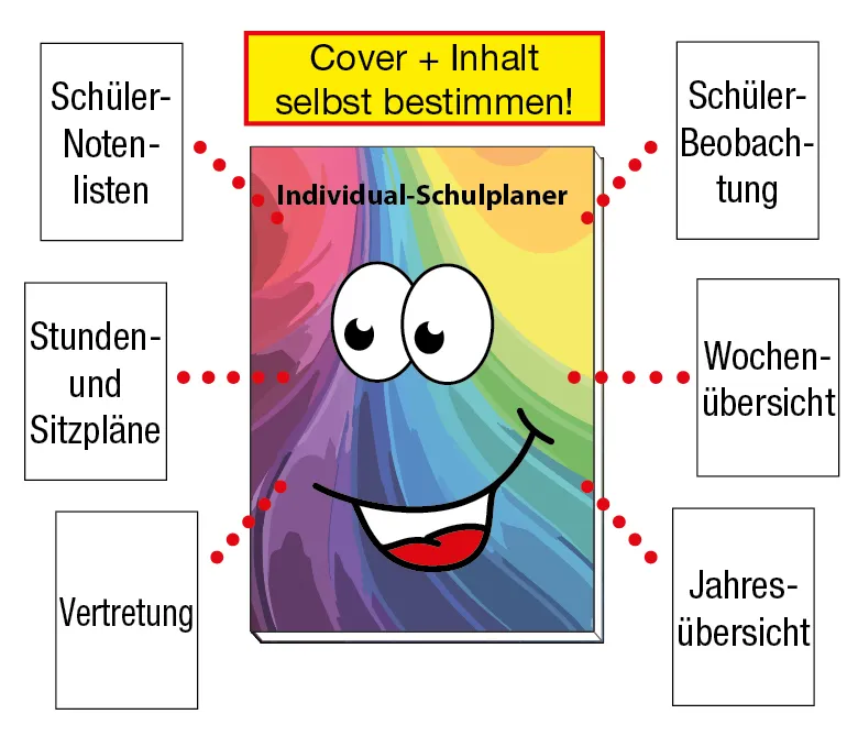 Individual-Schulplaner A4, 140 Seiten