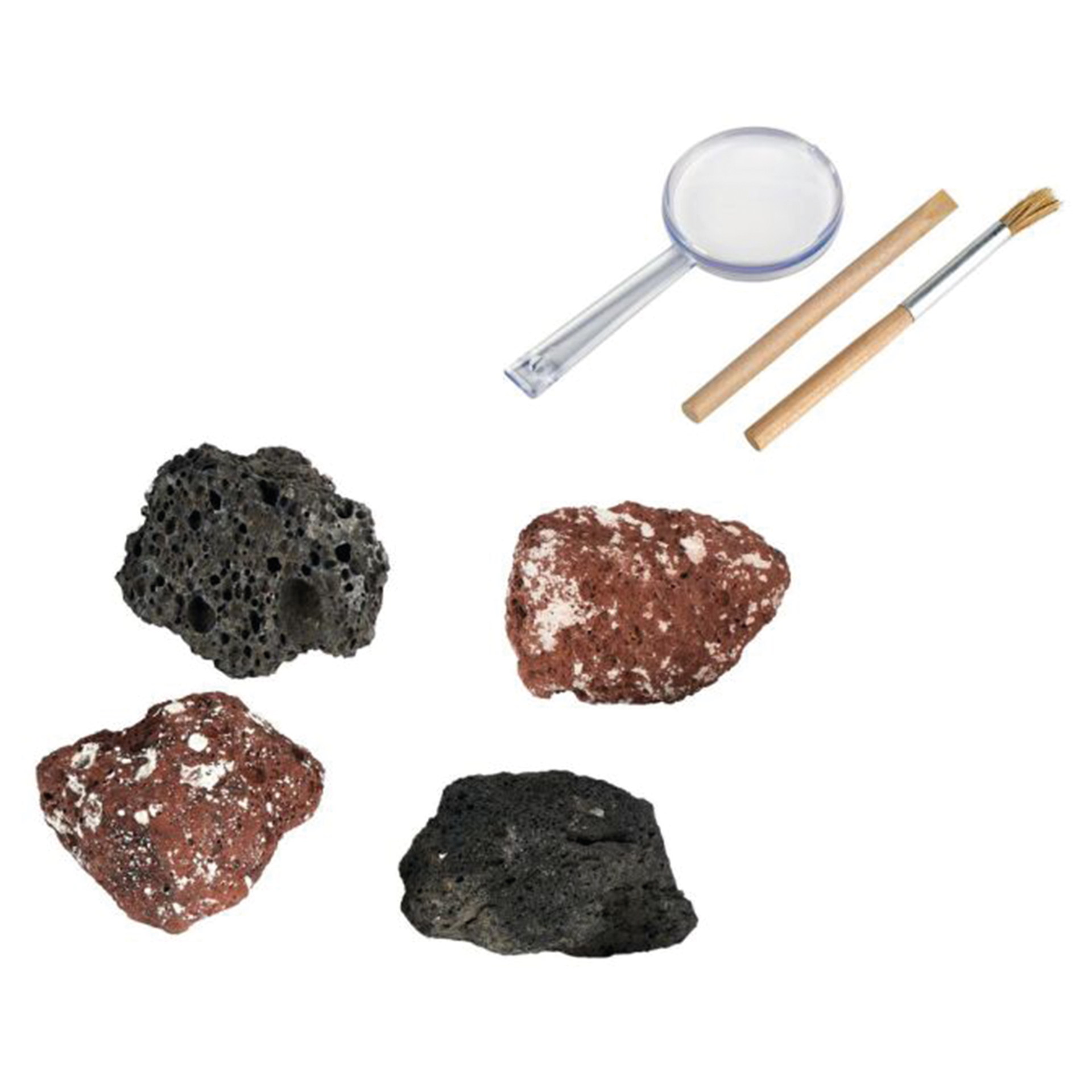 Ausgrabungs-Set "Vulkangestein", 8-tlg. Ausgrabungs-Set "Vulkangestein", 8-tlg.