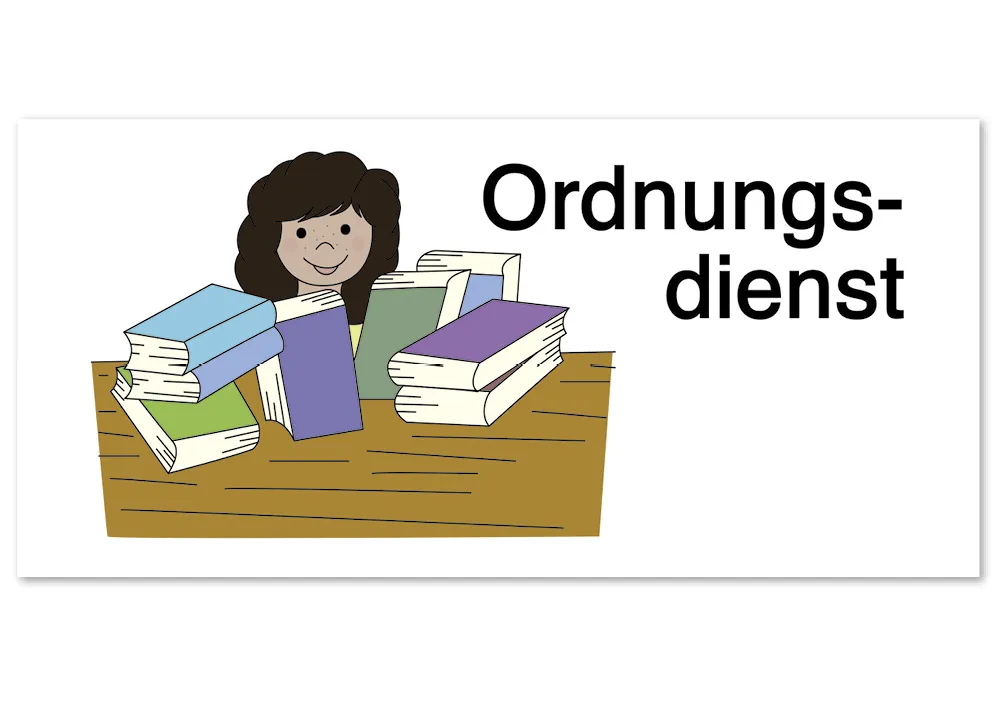 Klassendienst-Bildkarten aus Pappe, 24-tlg.