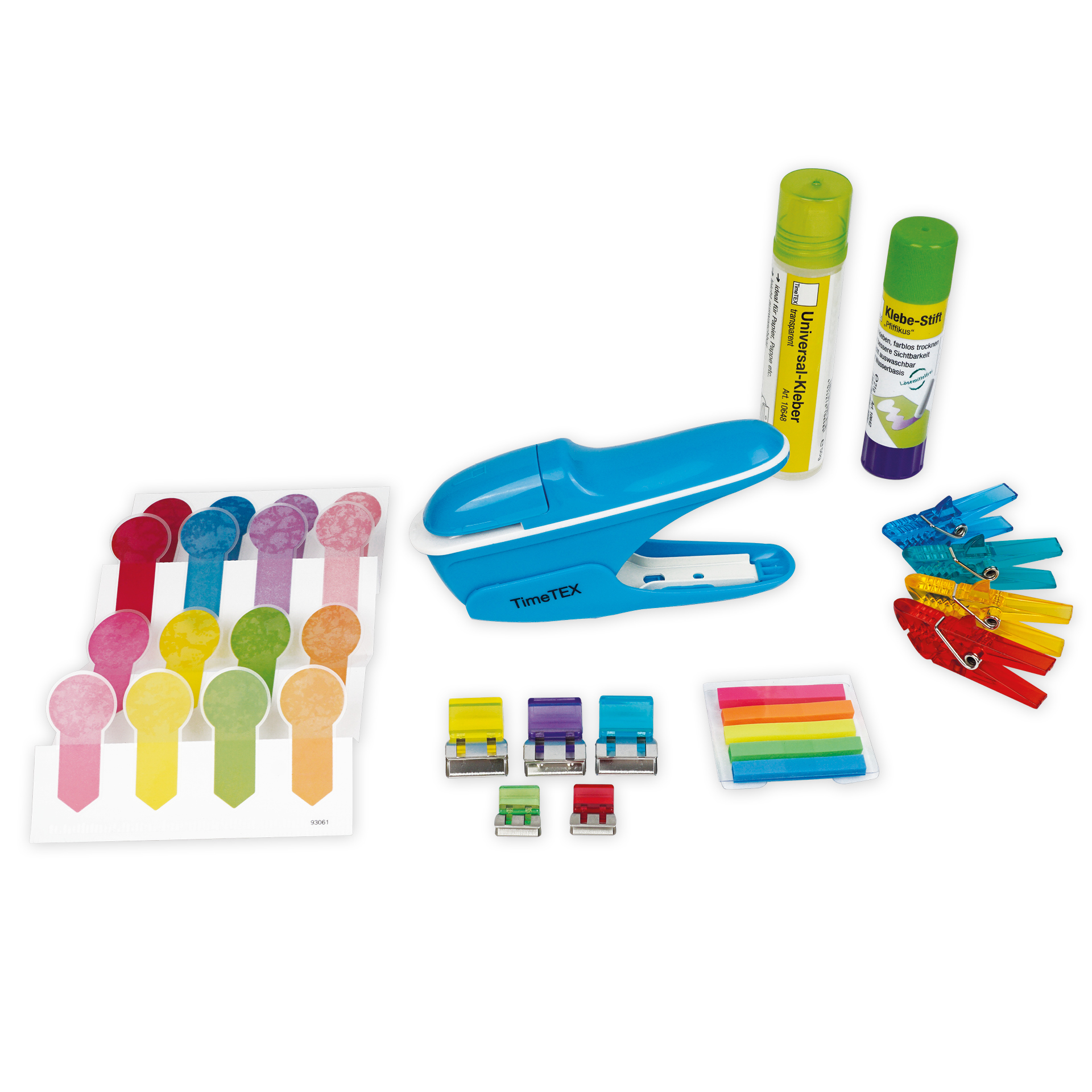 Kontorsset "häftapparat + lim", 278 delar