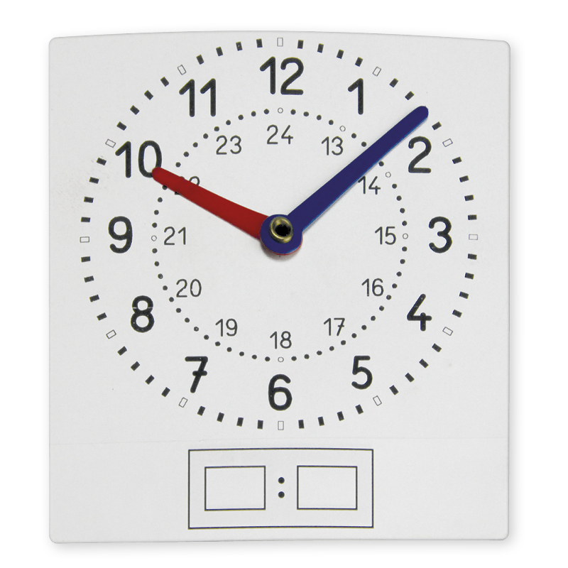TimeTEX Set Schüler-Folien-Uhren "Analog/Digital", 11x12 cm, 10-tlg.