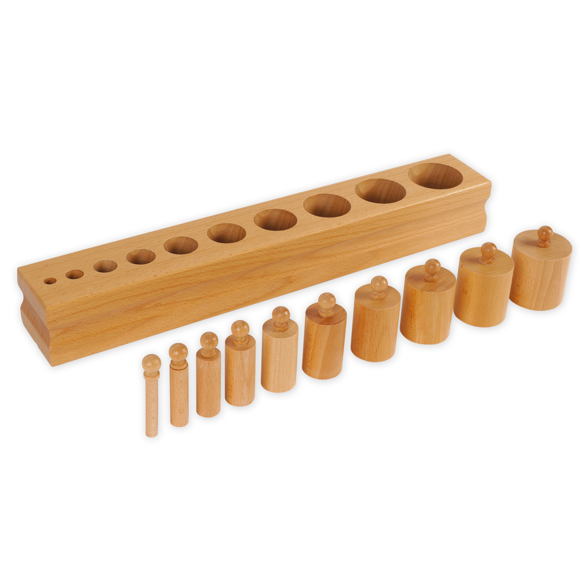 TimeTEX Set Block mit Zylindern 1-4 "Montessori Premium"
